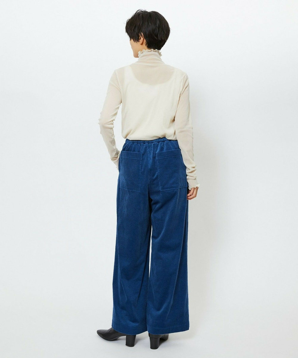 feerique feerique 6wコーデュロイイージーパンツ ブルー