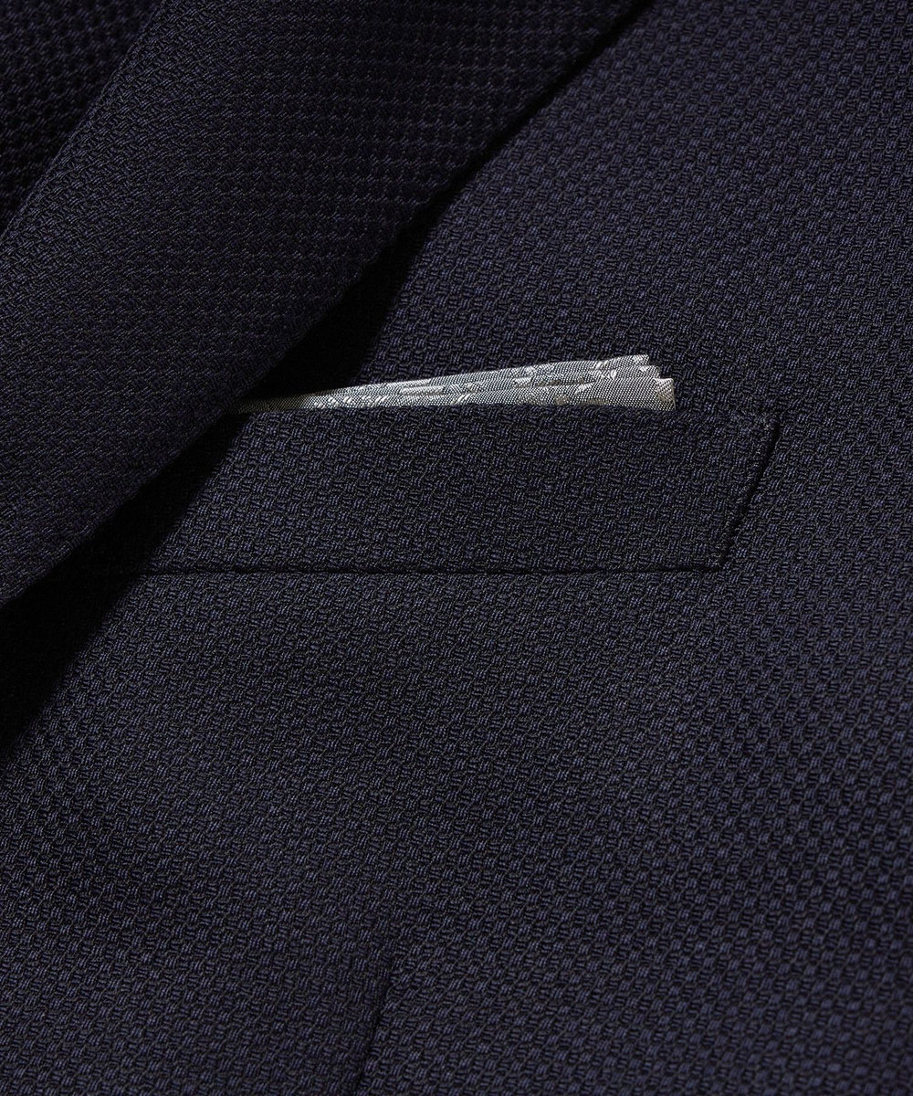 MEN'S BIGI 【ACTIVE TAILOR】ミックスヤーン/ホップサックジャケット＜セットアップ・スリーピース対応＞ ダークネイビー