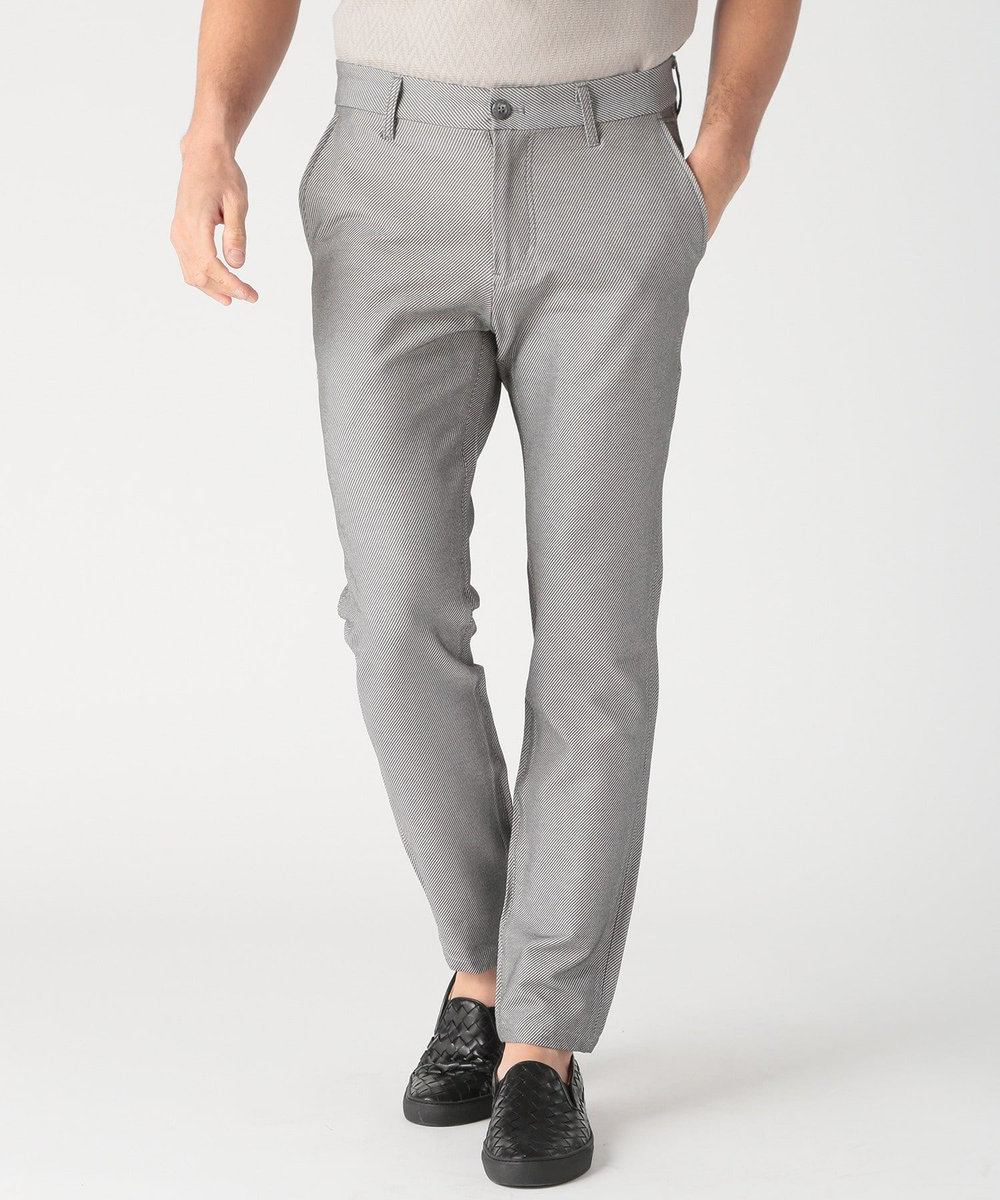 MEN'S BIGI ハイパワーストレッチ ツイルパンツ<2wayハイパワーストレッチ><接触冷感> ライトグレー