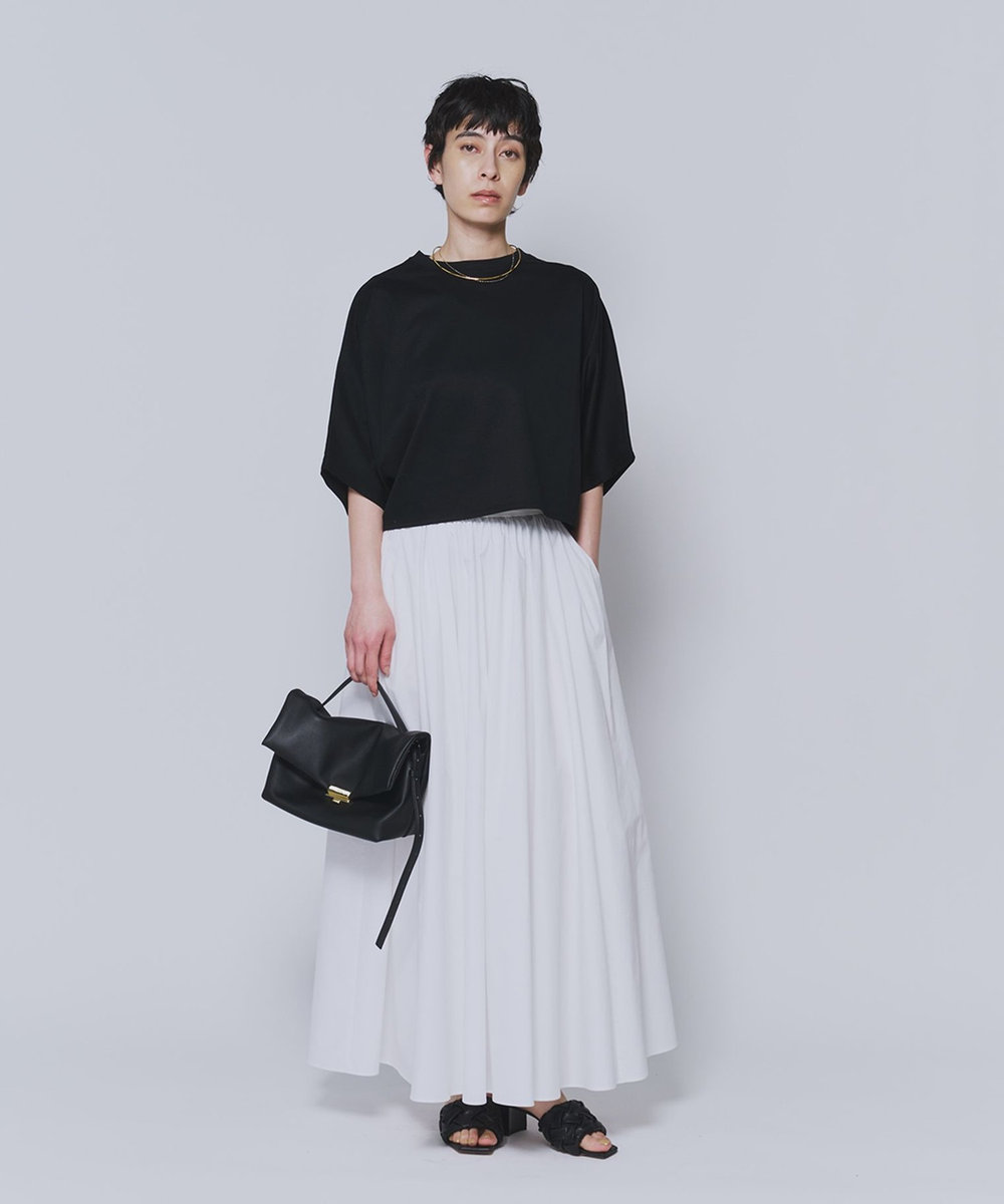 1er Arrondissement ハイゲージポンチクロップドＴシャツ ブラック