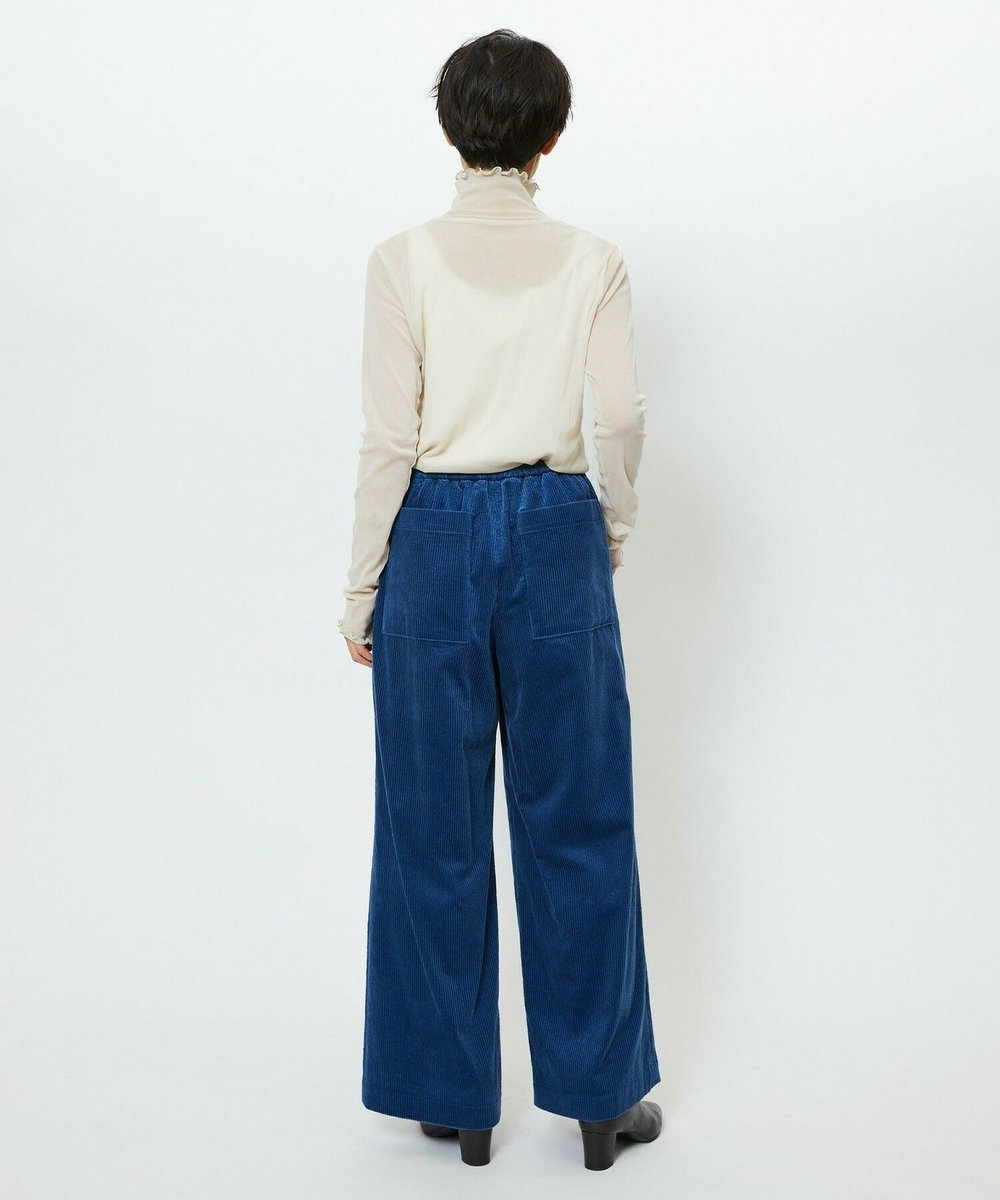 feerique feerique 6wコーデュロイイージーパンツ ブルー