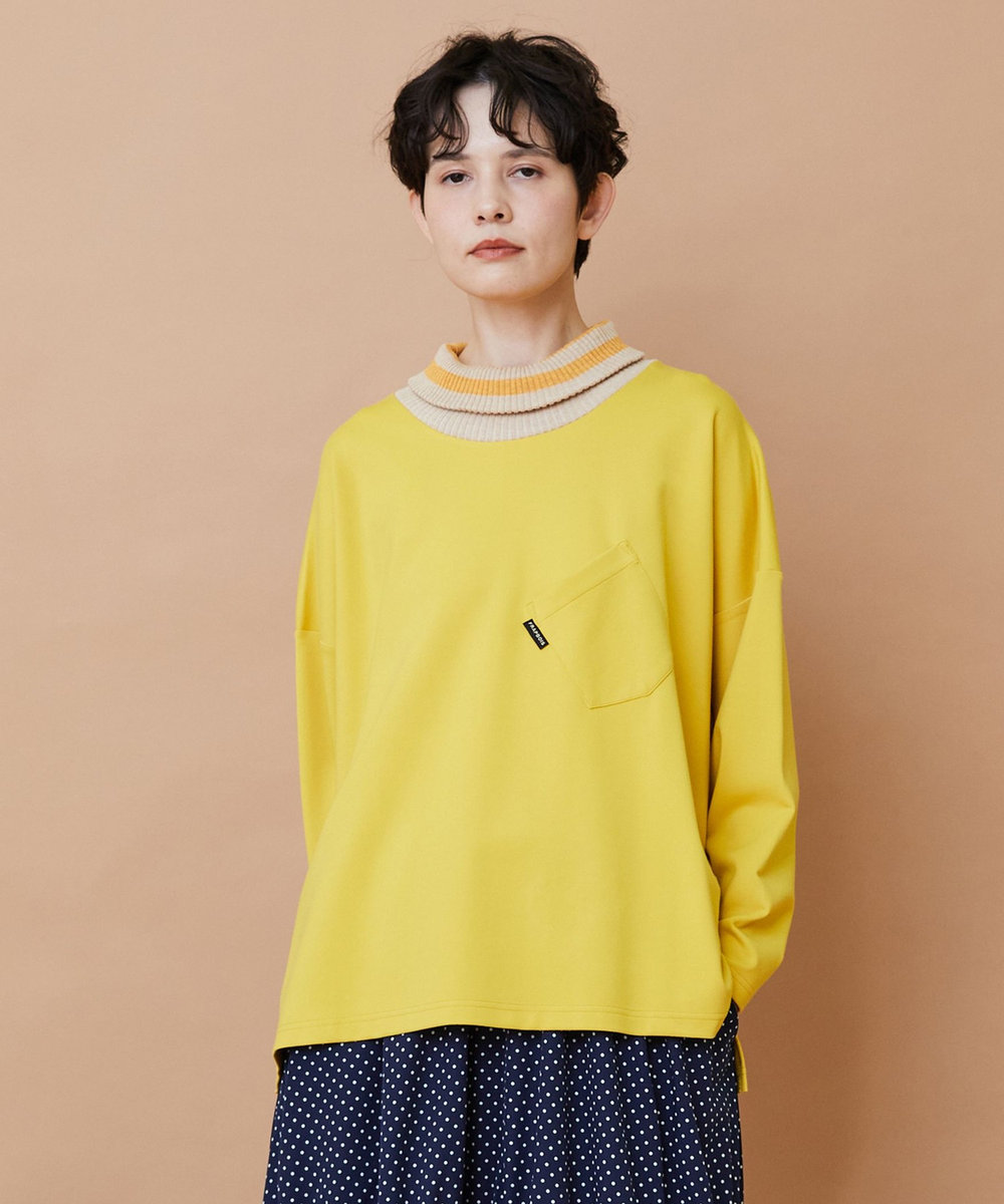 FRAPBOIS ロールネック カットソー イエロー
