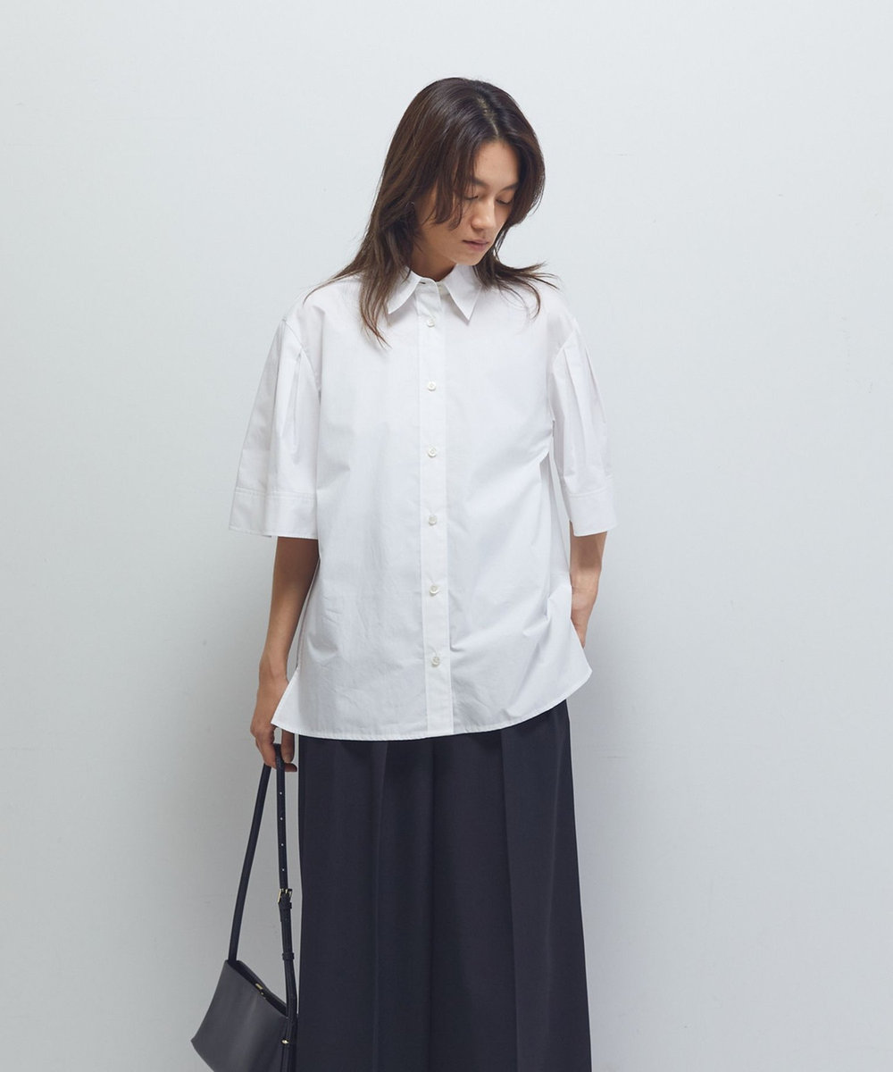 1er Arrondissement フォルムスリーブシャツ オフホワイト