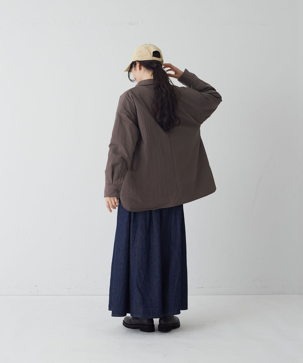 congés payés ADIEU TRISTESSE 中綿入りオーバーシャツ ブラウン