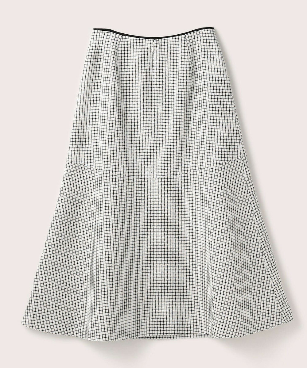 L'EQUIPE COUTURIER シルクテープチェックスカート ブラック