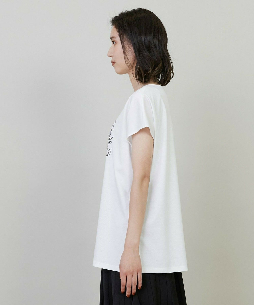 L'EQUIPE Lサイズ（大きいサイズ） 【大きいサイズ】コットンスムースロゴTシャツ ホワイト