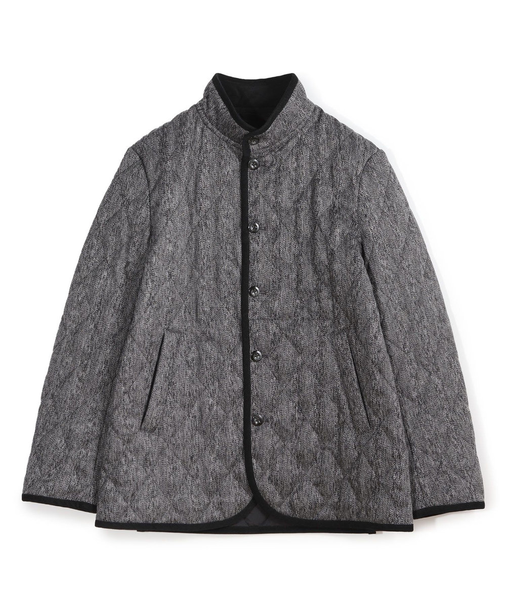 MEN'S BIGI クラシックツイードスタンドカラーブルゾン グレー系その他