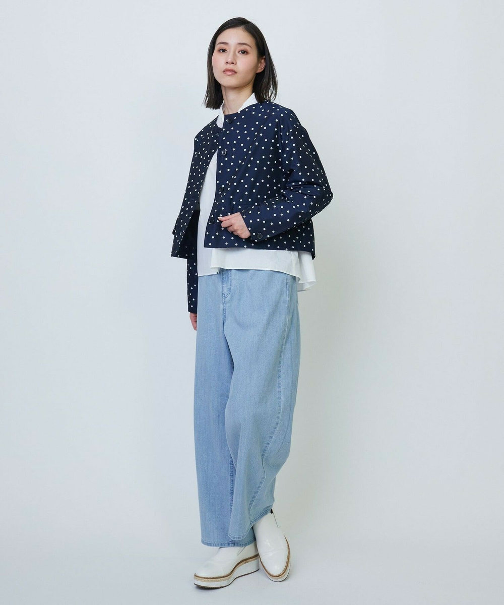L'EQUIPE Lサイズ（大きいサイズ） 【大きいサイズ】7ozデニムストレッチパンツ ライトブルー