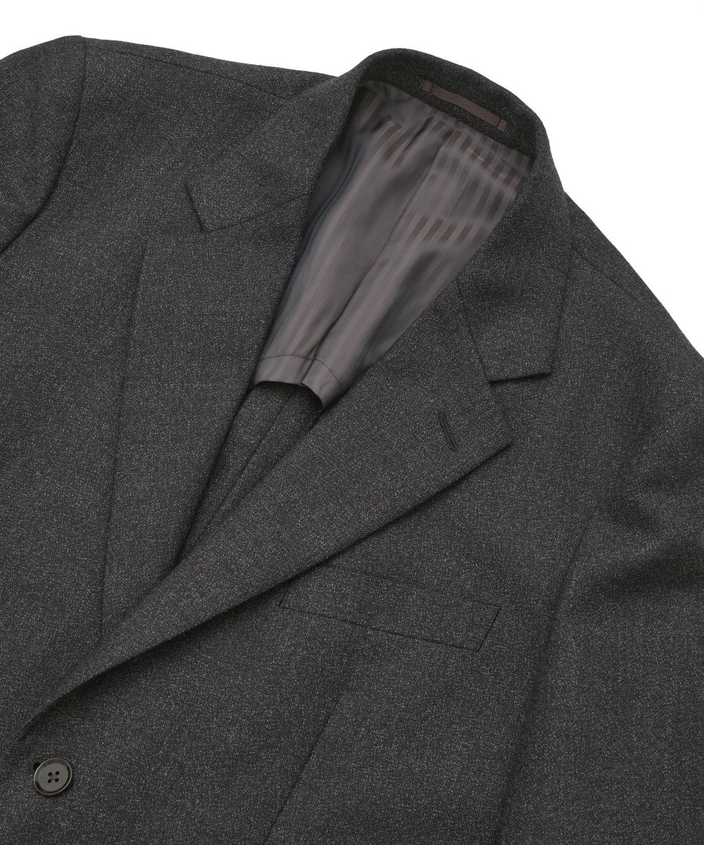MEN'S BIGI メランジウール テーラードジャケット ブラウン