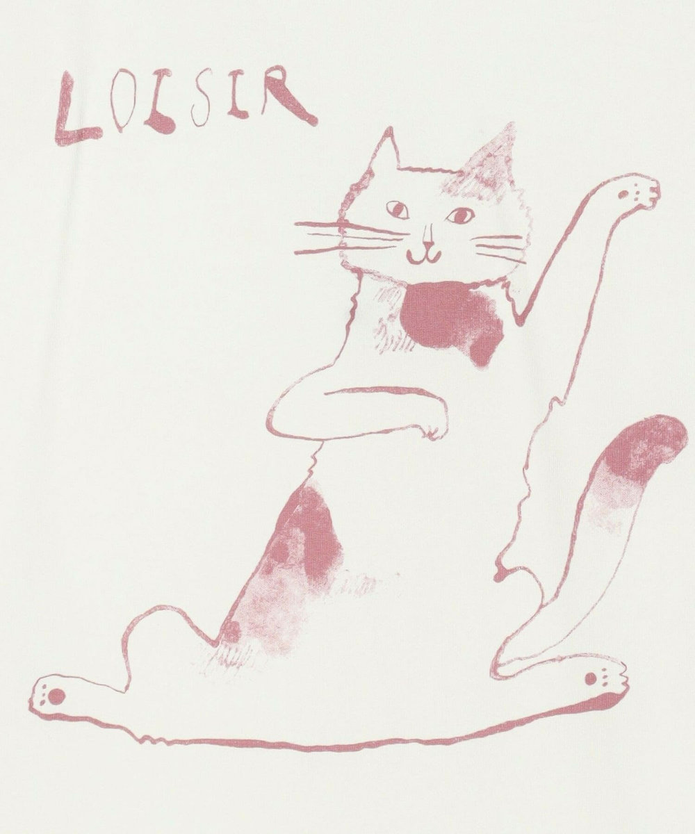 LOISIR 【アーティストコラボ】LOISIR×TORANEKOBONBONイラストプリントTシャツ オフホワイト