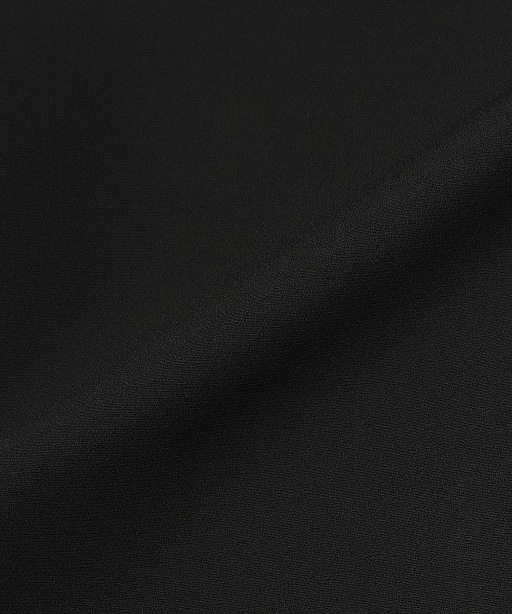 wb Lサイズ（大きいサイズ） 【大きいサイズ】wb ダブルジョーゼットストレートパンツ［セットアップ可能］ ブラック