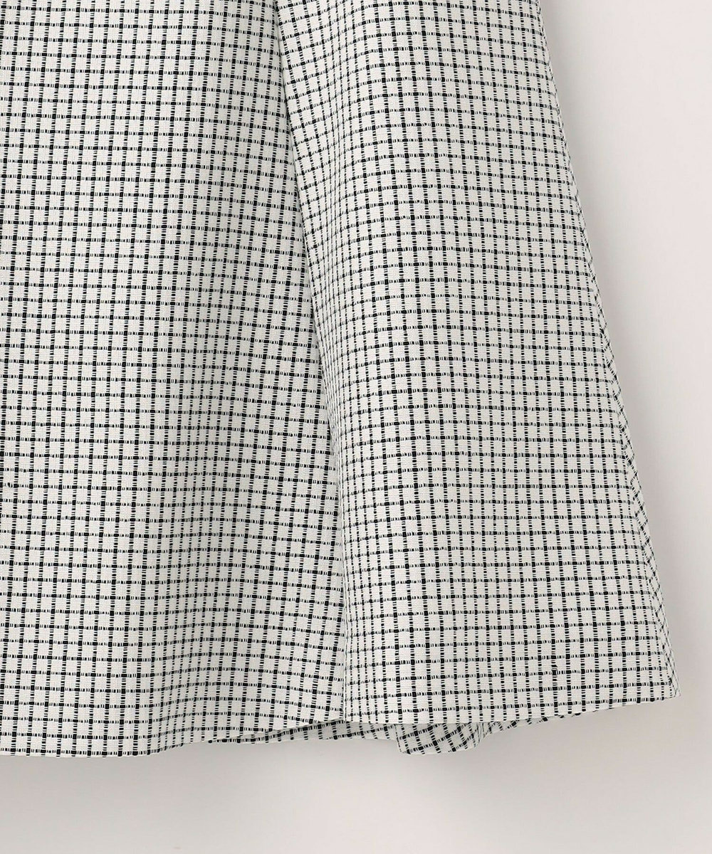 L'EQUIPE COUTURIER シルクテープチェックスカート ブラック