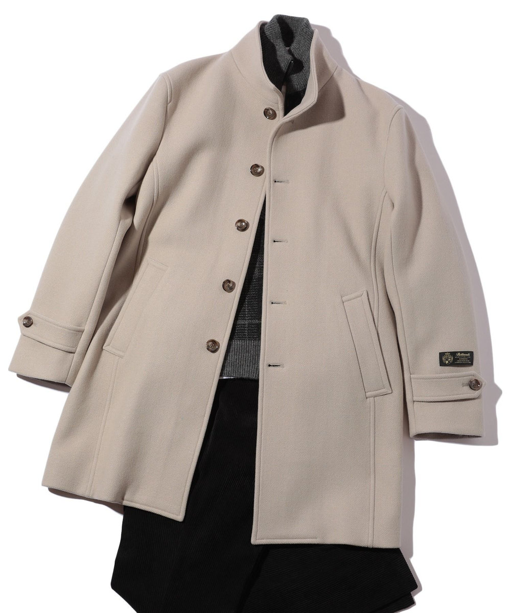 MEN'S BIGI 【Bellandi/べランディ】スタンドカラーコート ベージュ