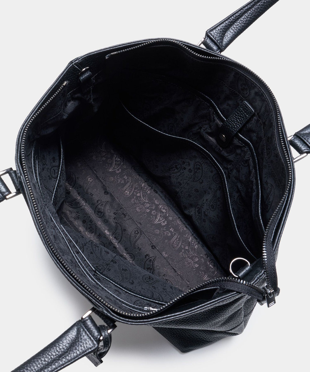 MEN'S BIGI 《別注》SEEKER シュリンクレザー2WAYトートバッグ ブラック