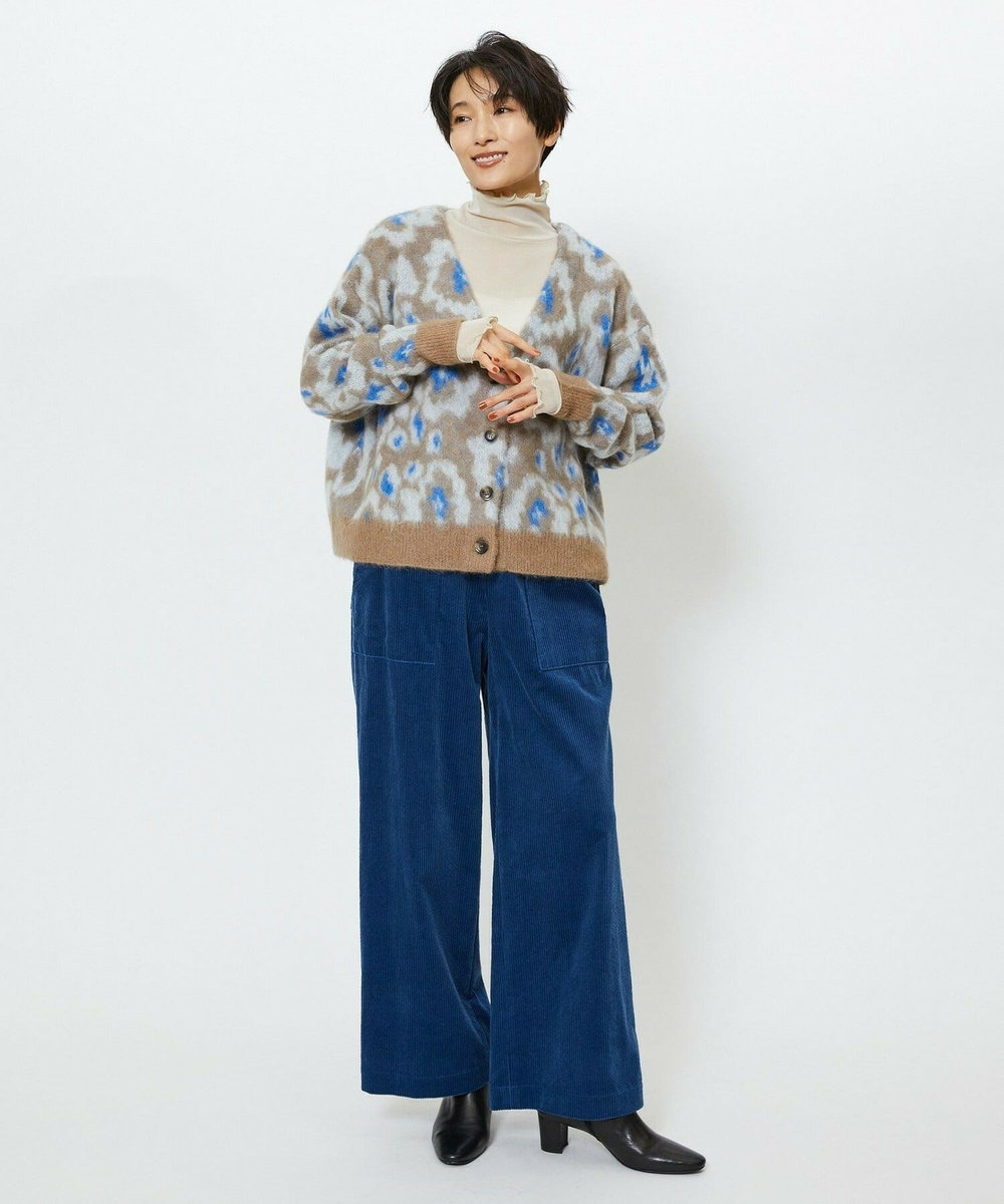 feerique feerique 6wコーデュロイイージーパンツ ブルー