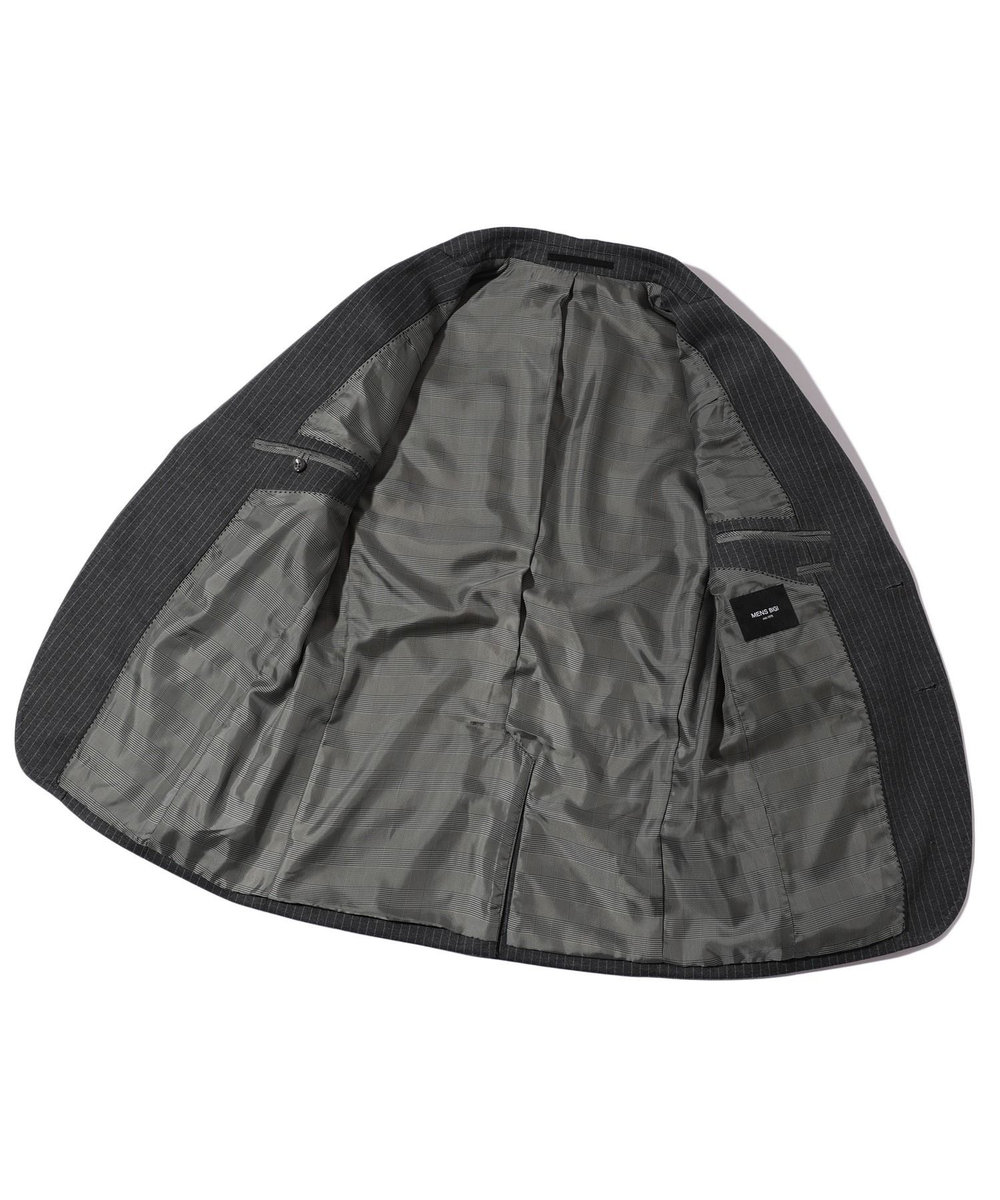 MEN'S BIGI 【ACTIVE TAILOR】エクストラTRジャージヘリンボーンプリントテーラードジャケット＜セットアップ・スリーピース対応＞ グレー