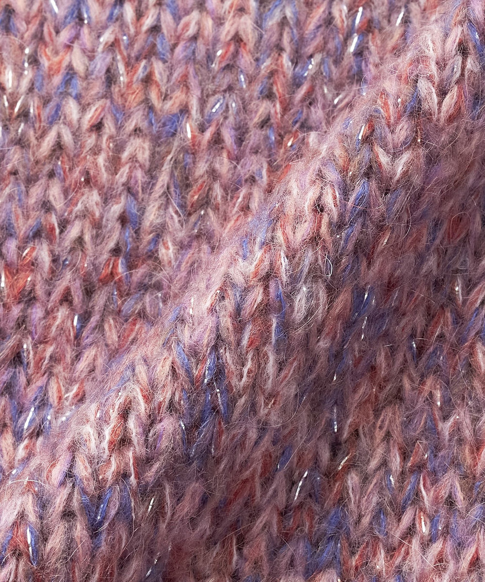 DÉPAREILLÉ MOHAIR LAME CARDIGAN / モヘヤラメカーディガン ワイン
