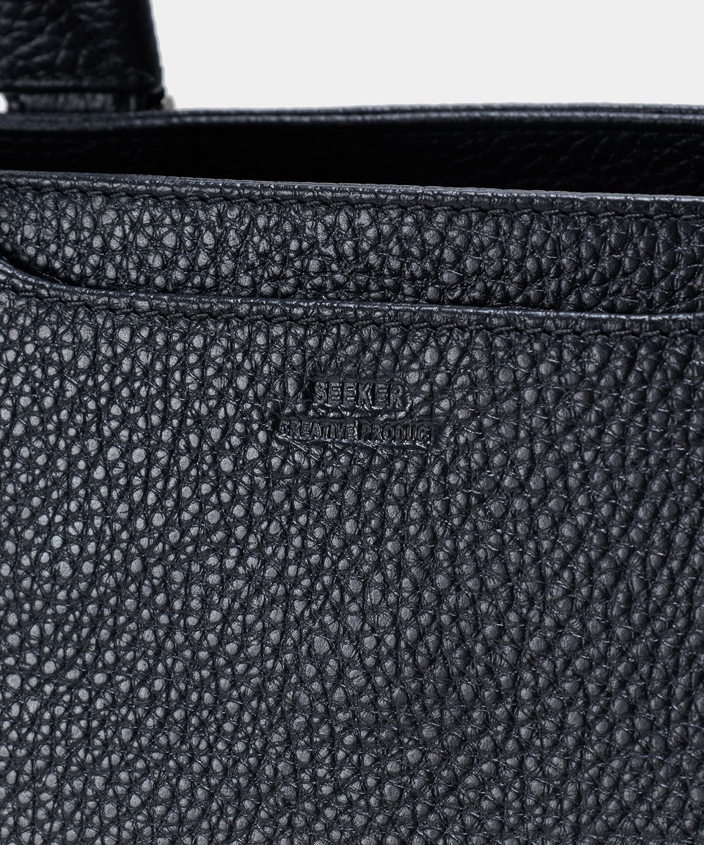 MEN'S BIGI 《別注》SEEKER シュリンクレザー2WAYトートバッグ ブラック