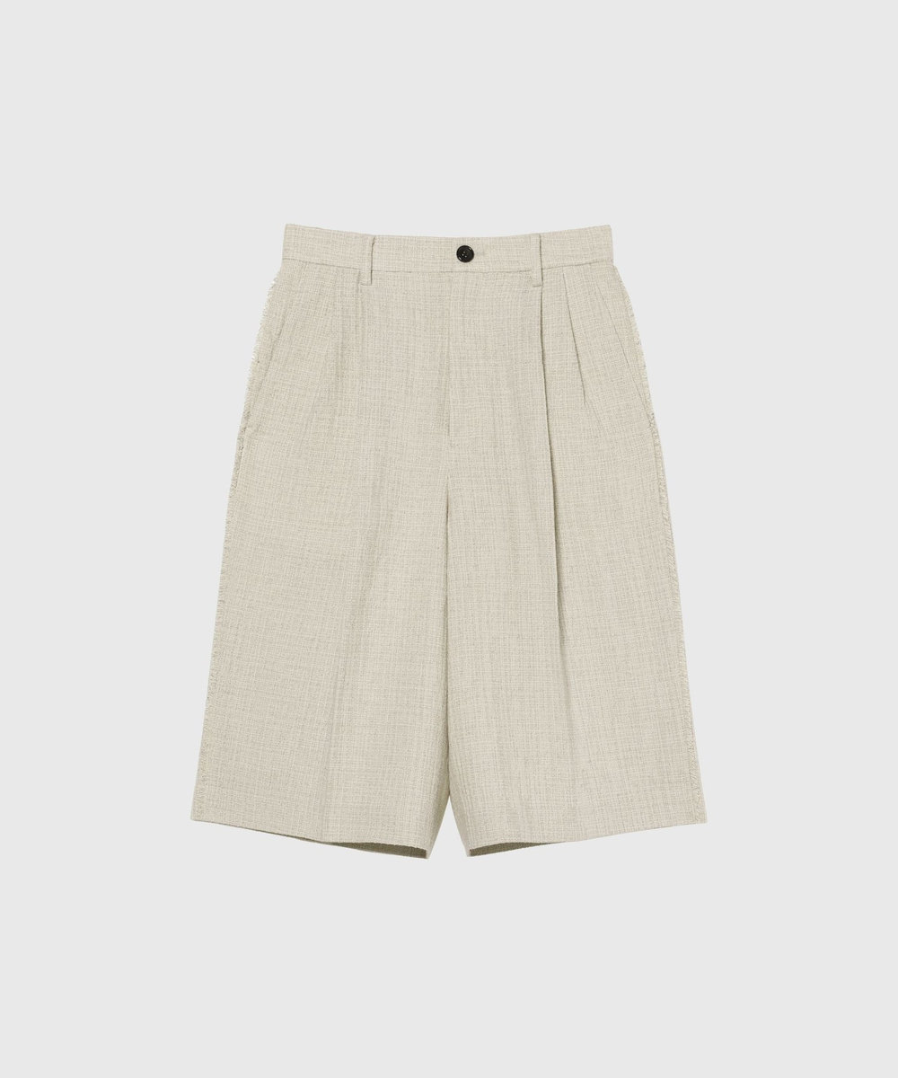 DÉPAREILLÉ SLUB TWEED HALF PANTS / スラブツィードハーフパンツ ベージュ