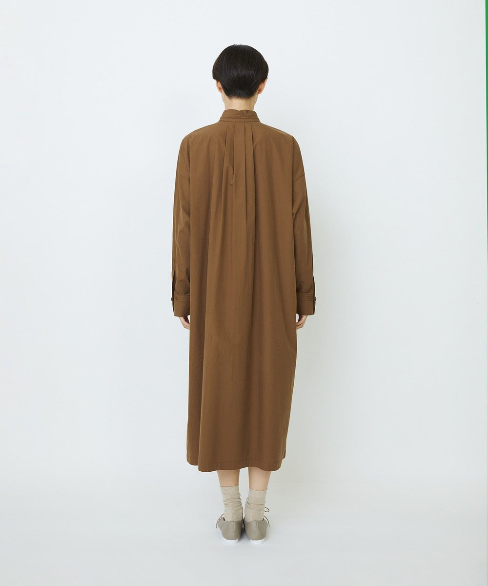 LOISIR コットンポプリンシャツワンピース ブラウン