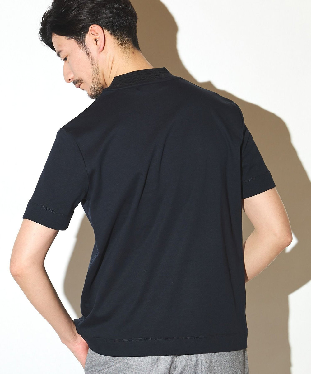 UNION STATION シルケットスムースクルーネックテーラーTシャツ ネイビー