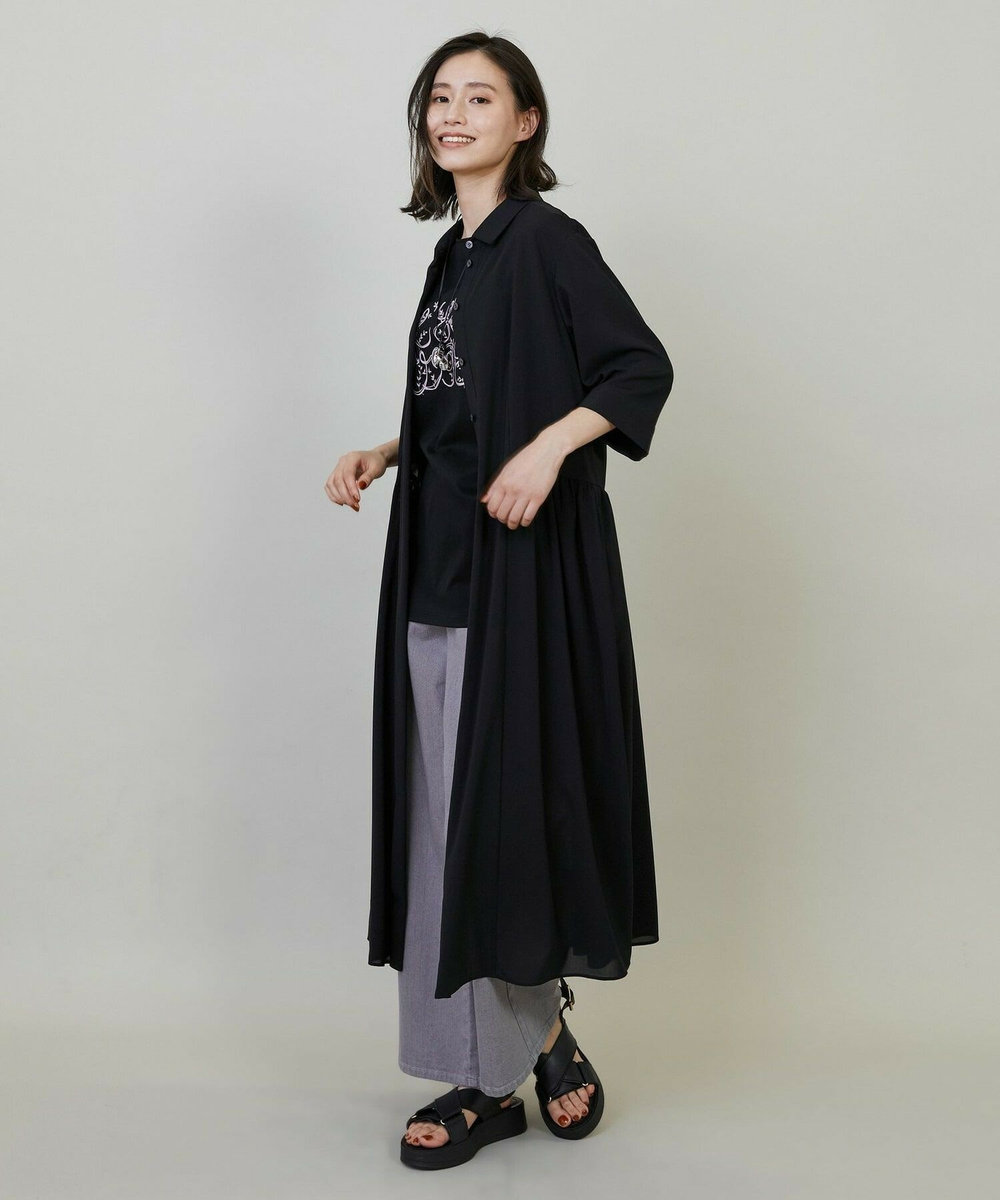 L'EQUIPE Lサイズ（大きいサイズ） 【大きいサイズ】コットンスムースロゴTシャツ ブラック