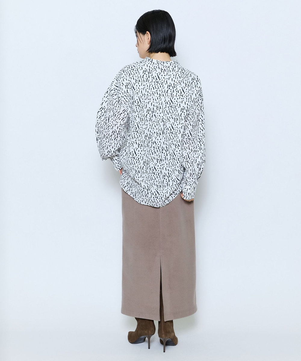 MOGA feerique ドローイングドットPtスキッパーシャツ ホワイト