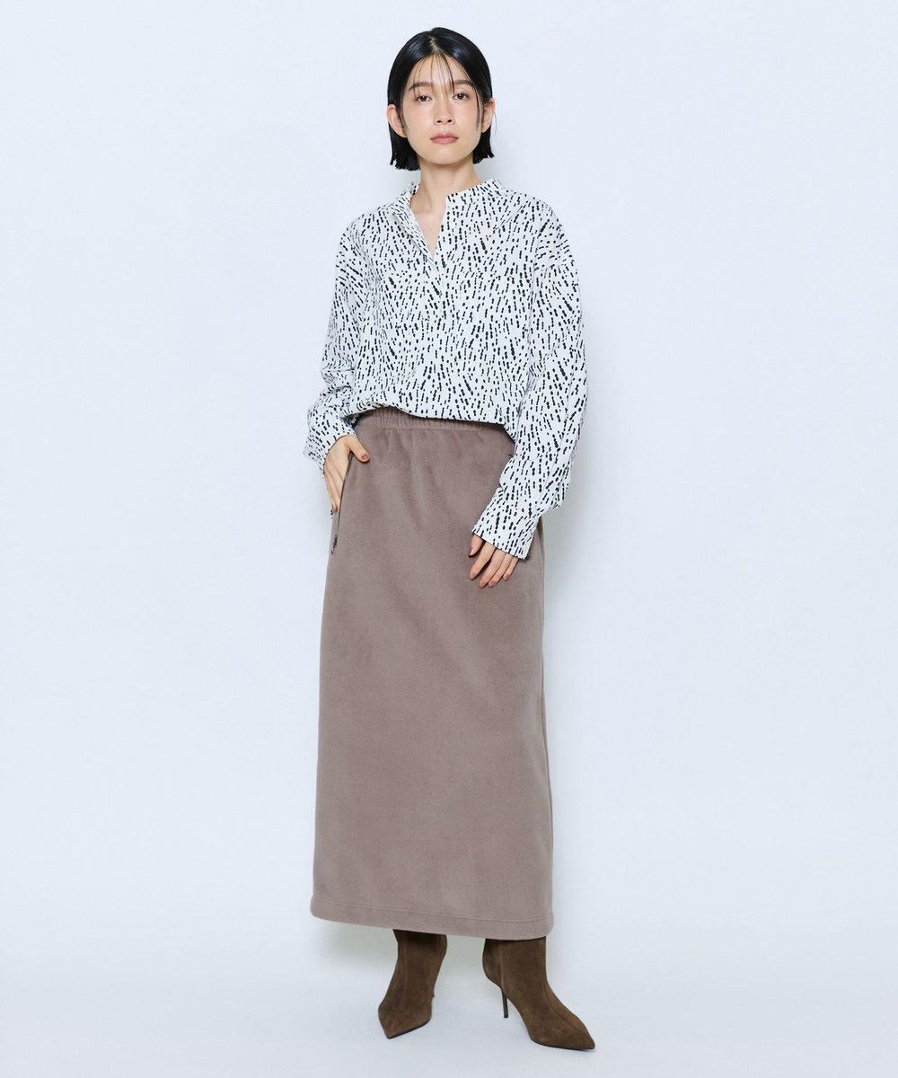 MOGA feerique ドローイングドットPtスキッパーシャツ ホワイト