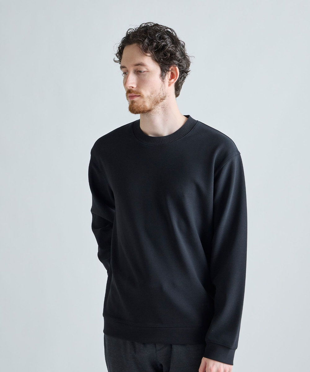 MEN'S BIGI ジョーゼットボンディング モックネックプルオーバー ブラック