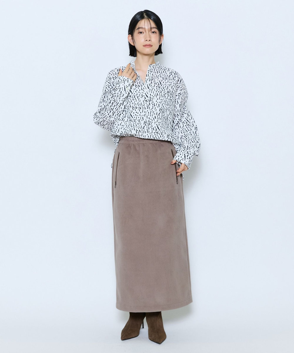 MOGA feerique ドローイングドットPtスキッパーシャツ ホワイト