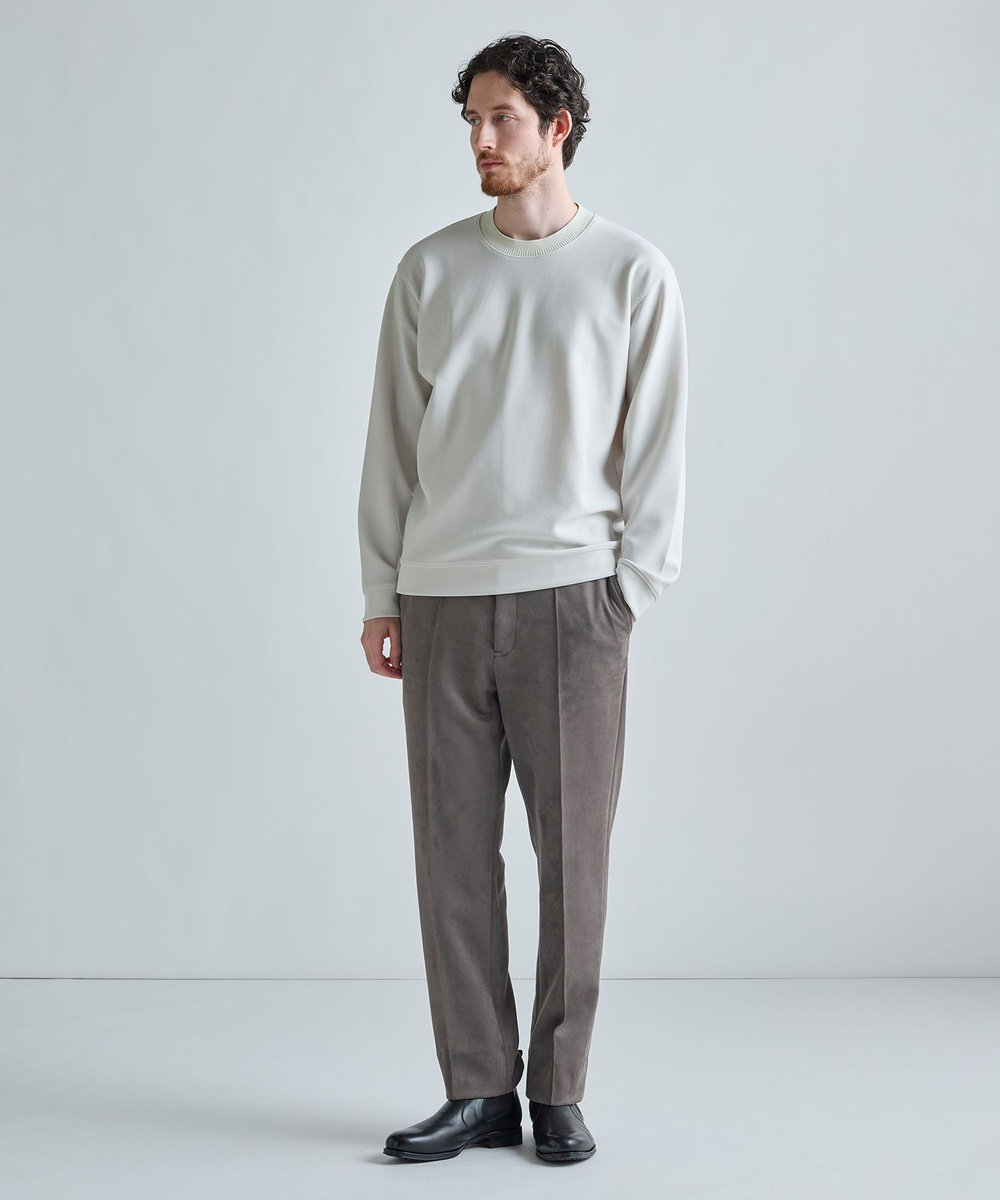 MEN'S BIGI ジョーゼットボンディング モックネックプルオーバー オフホワイト