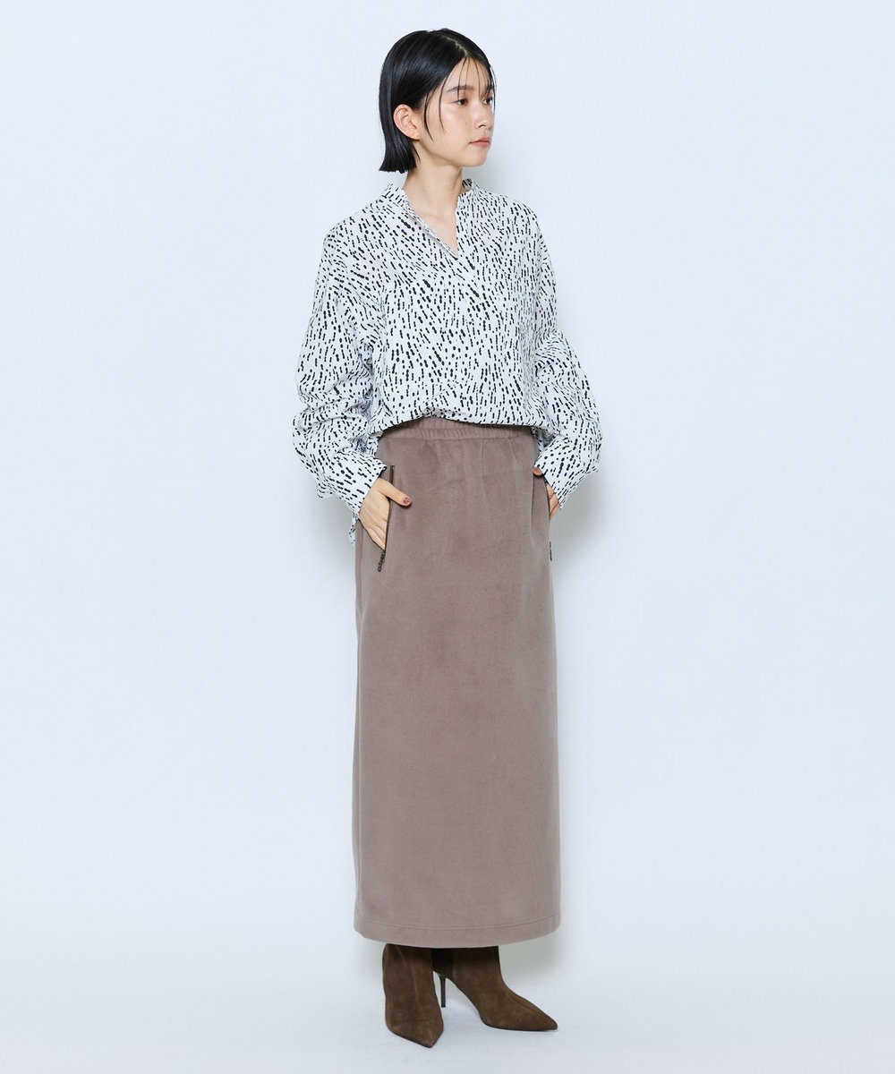 MOGA feerique ドローイングドットPtスキッパーシャツ ホワイト