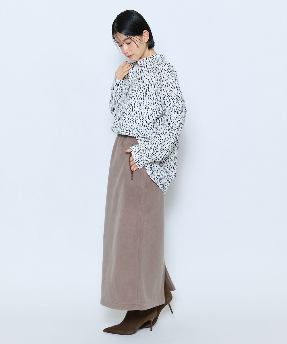 MOGA feerique ドローイングドットPtスキッパーシャツ ホワイト