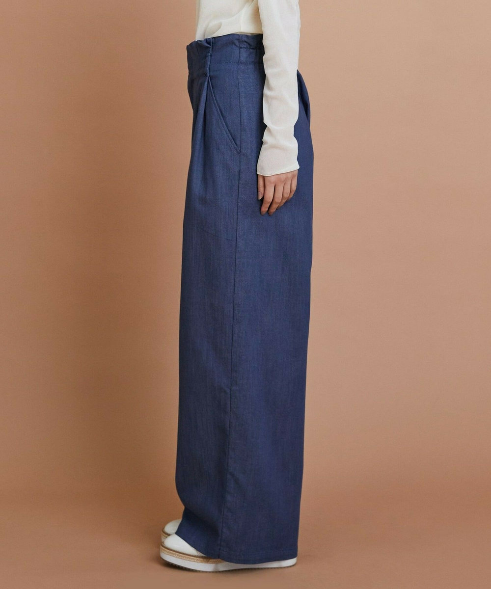 L'EQUIPE リヨセルデニムワイドパンツ ブルー