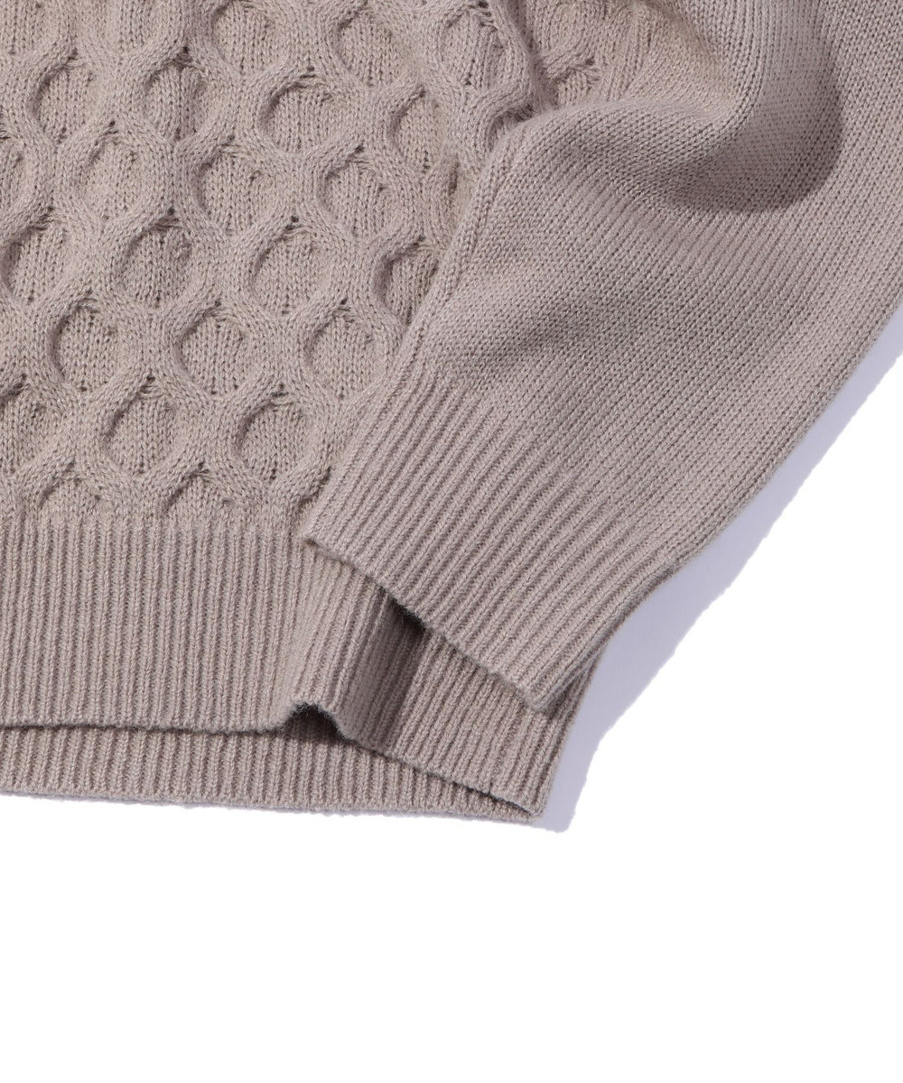 MEN'S BIGI 7Gハニカムスキッパーニット ベージュ