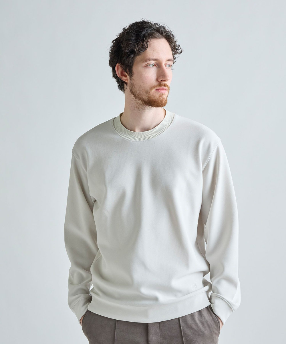 MEN'S BIGI ジョーゼットボンディング モックネックプルオーバー オフホワイト