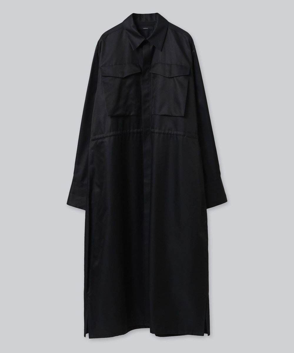 endalence シルクコットンシャツドレス ブラック