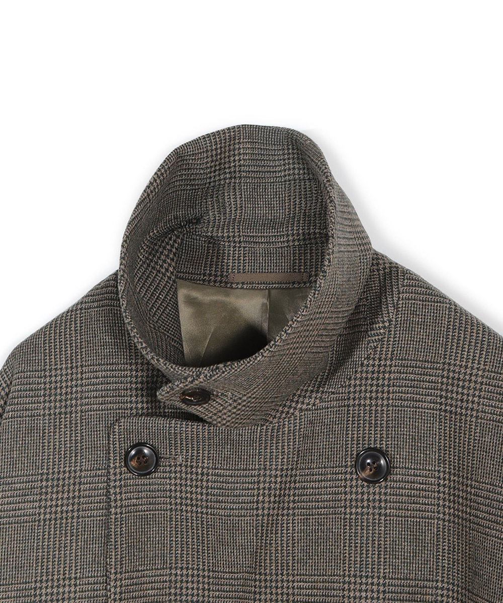 MEN'S BIGI 【50th Anniv . 菊池武夫】WOOL GLEN PLAID COAT カーキ