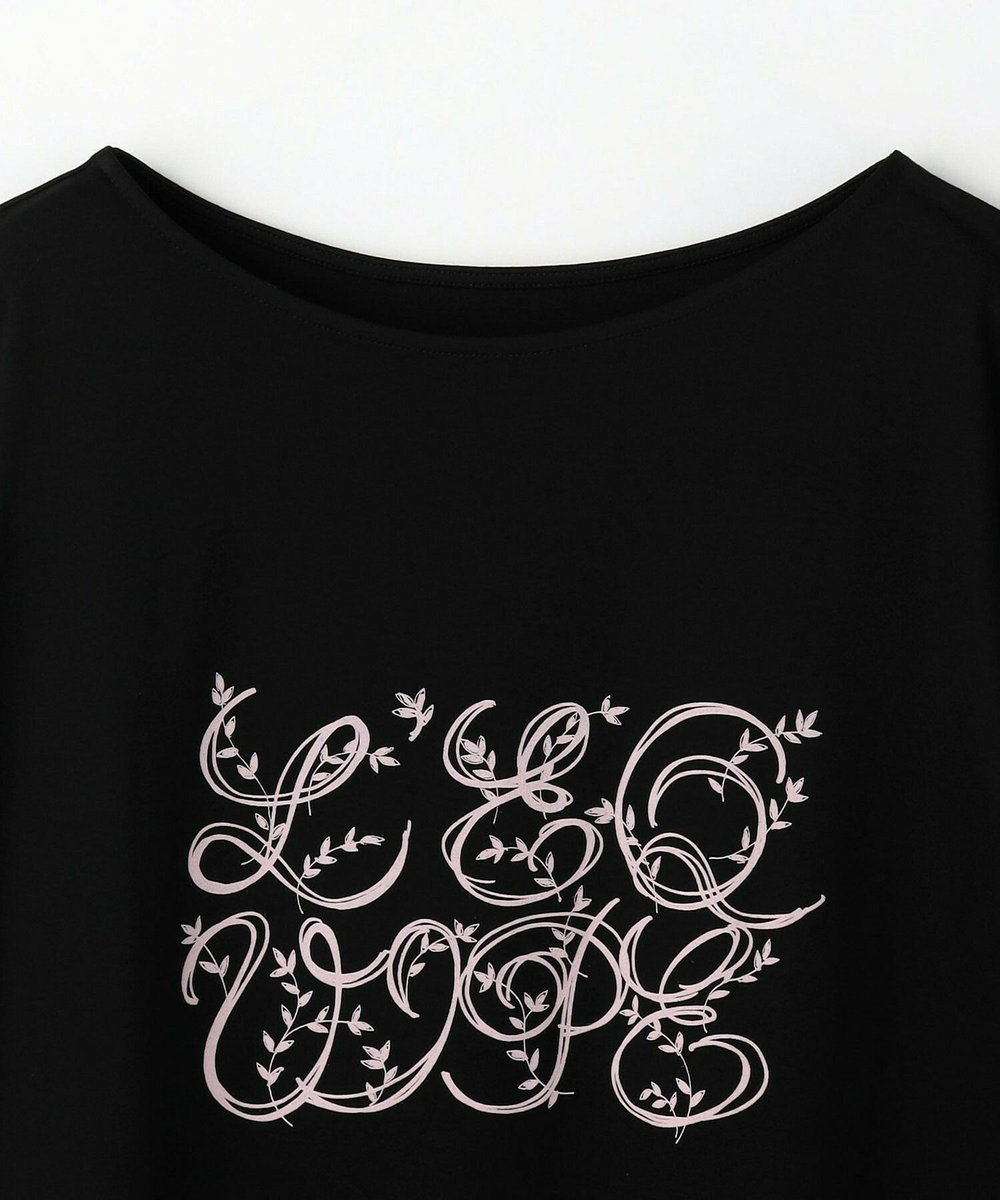 L'EQUIPE Lサイズ（大きいサイズ） 【大きいサイズ】コットンスムースロゴTシャツ ブラック