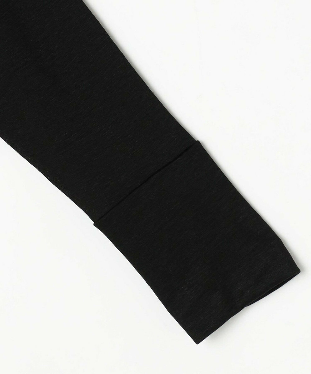 LOISIR リネンレーヨン天竺ロングスリーブTシャツ ブラック