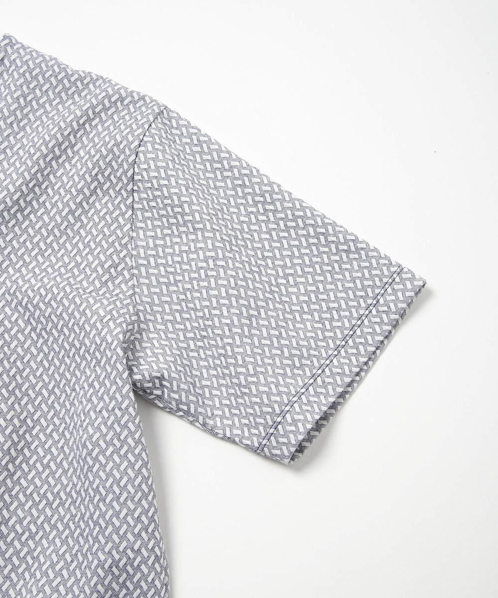 MEN'S BIGI 膨れジャカードVネックTシャツ ブルー系その他