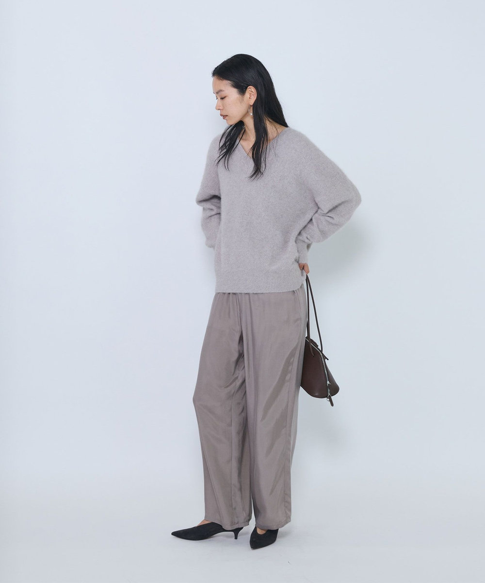 1er Arrondissement キュプラフィブリルイージーパンツ グレイッシュベージュ