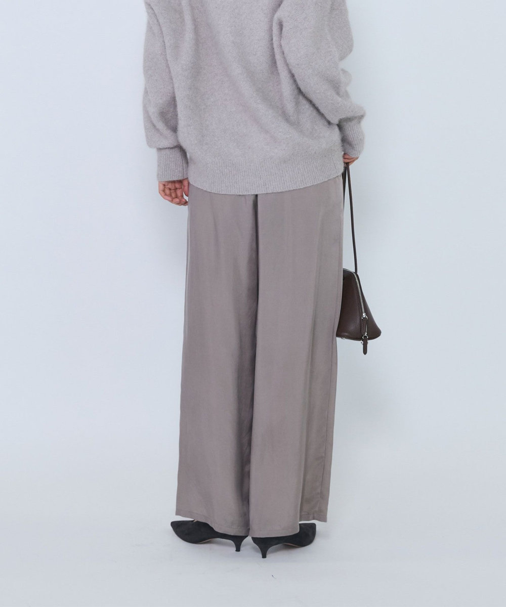 1er Arrondissement キュプラフィブリルイージーパンツ グレイッシュベージュ