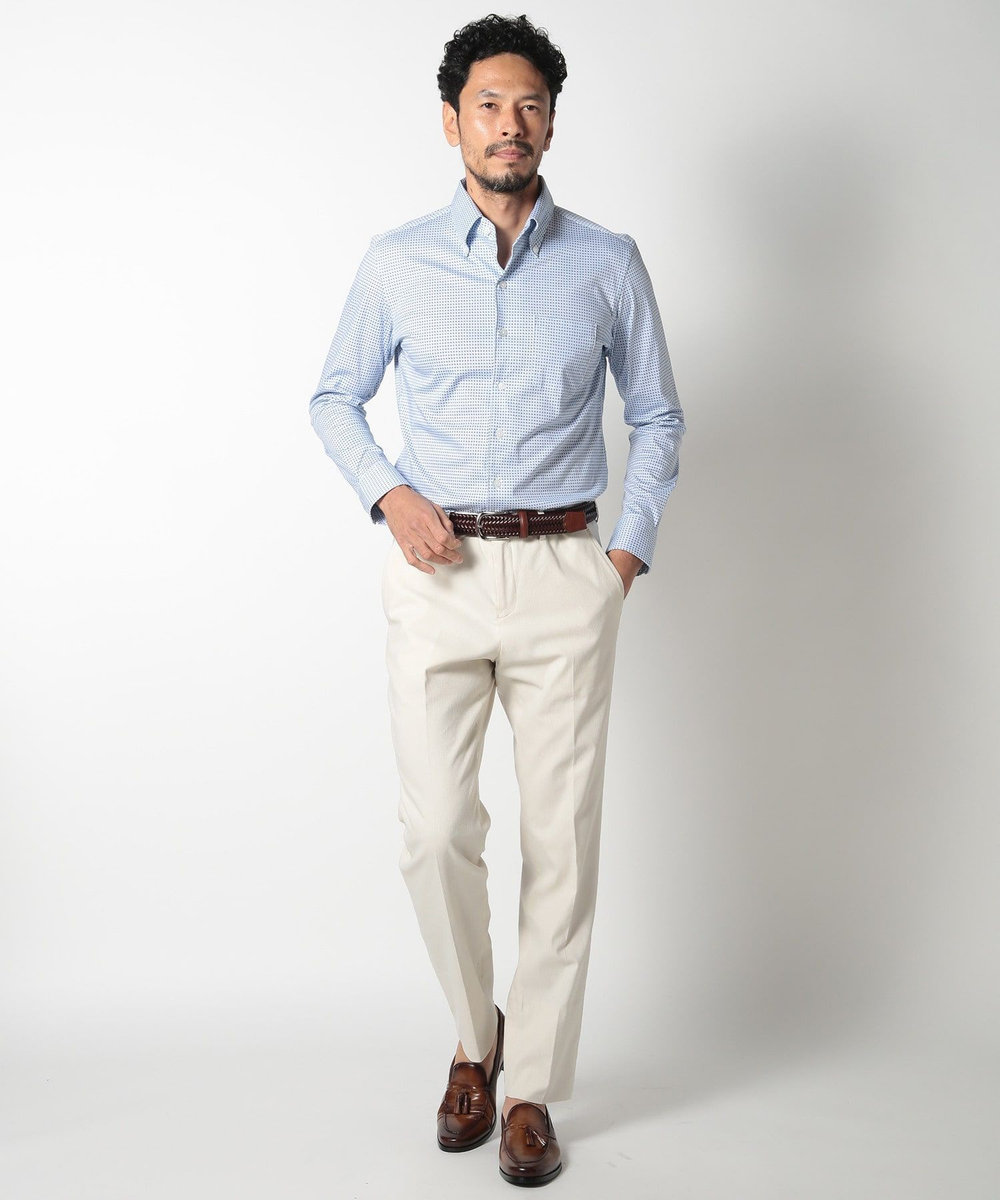 MEN'S BIGI 【DOMODOSSOLA】レザーメッシュプレーンベルト ブラウン