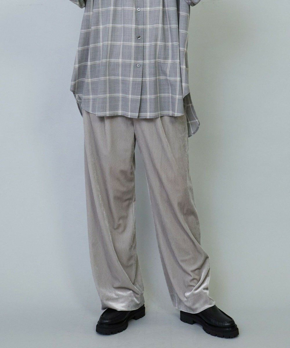 MOGA トリアセベロアセミワイドパンツ グレー