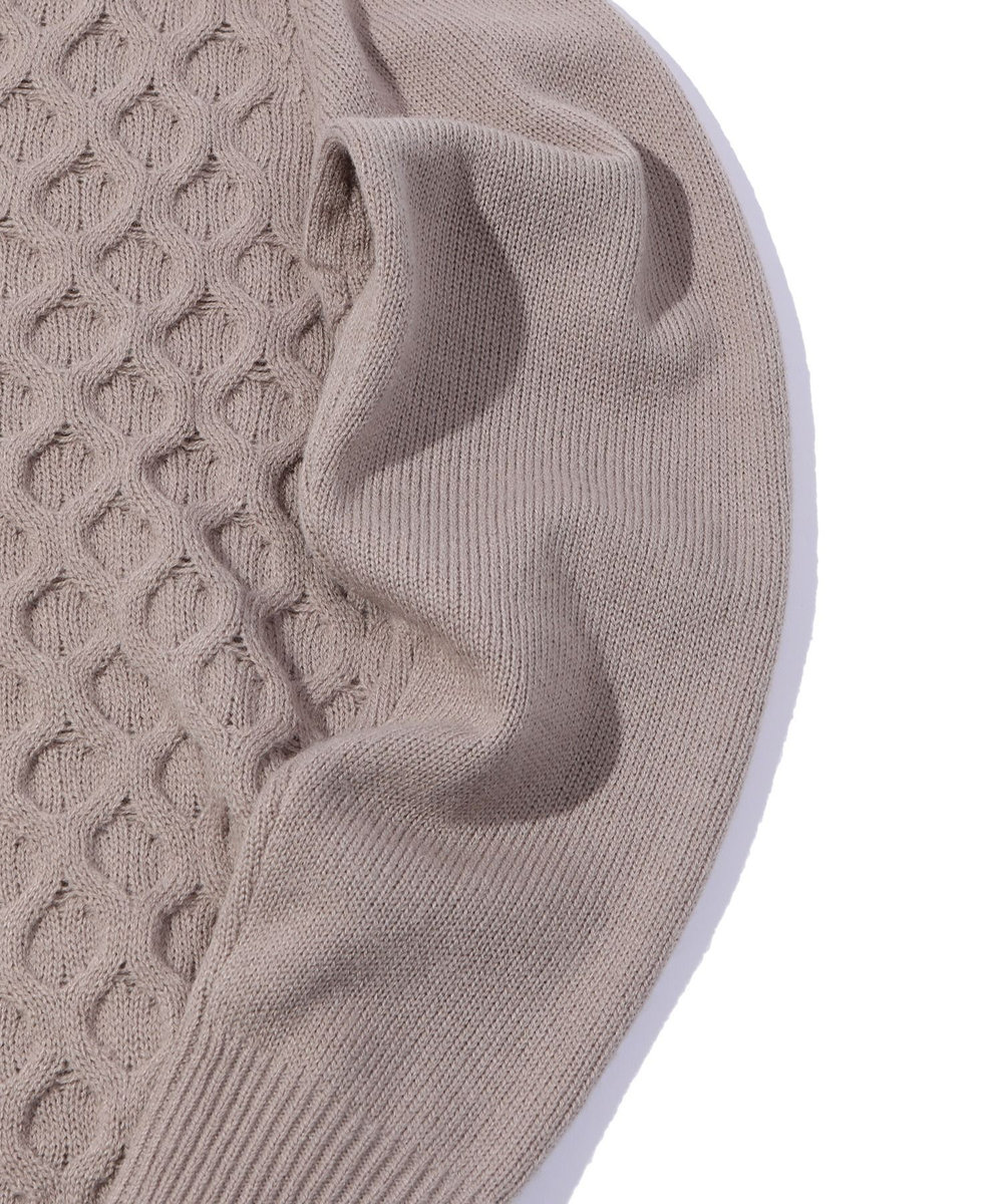 MEN'S BIGI 7Gハニカムスキッパーニット ベージュ