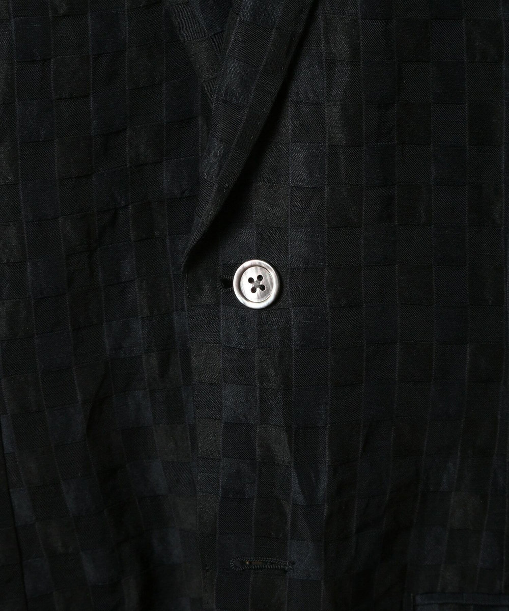 MEN'S BIGI リネン混ジャカードライトジャケット<ドライタッチ> ネイビー