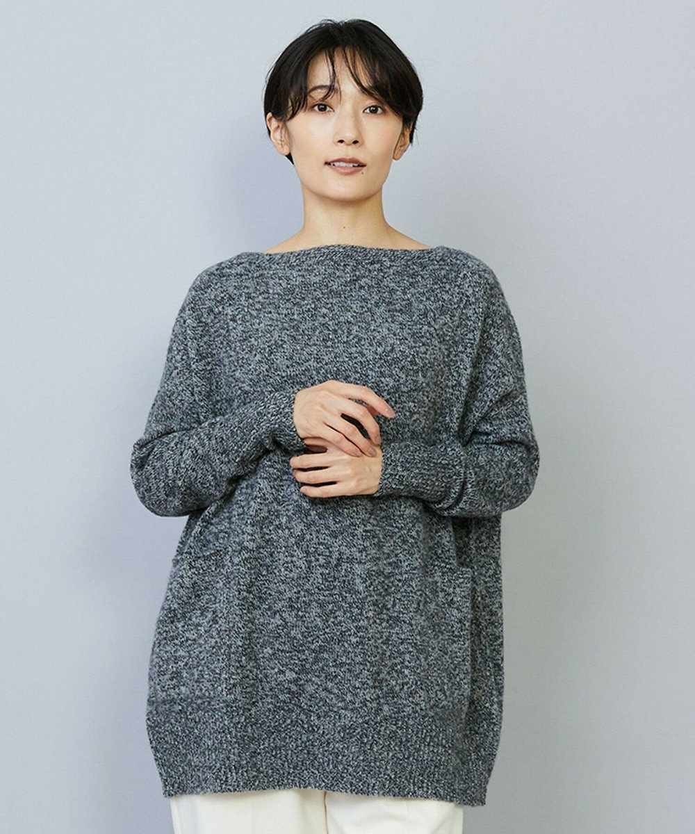MOGA クーマラムカシミヤボートネックニット グレー系その他