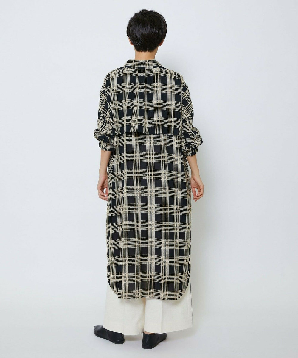 MOGA Collection MOGA Collection ジョーゼットチェックシャツワンピース ブラック