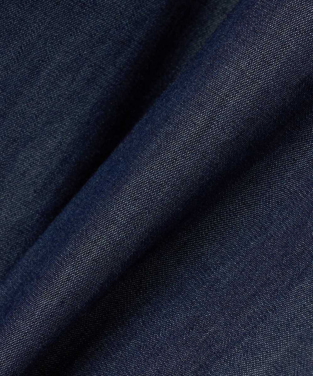feerique Lサイズ（大きいサイズ） 【大きいサイズ】feerique 3OZデニムボウタイブラウス サックスブルー